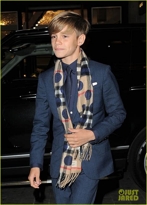 romeo beckham modeling burberry|Romeo Beckham looks just like mom Victoria in new Burberry.